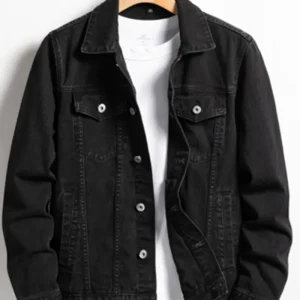 Men Cotton Flap Pocket Denim Jacket Without Tee