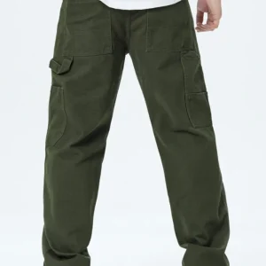 Men Slant Pocket Straight Leg Jeans